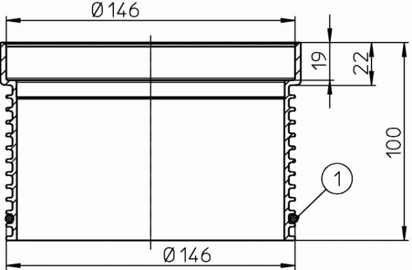 Aufstockelement d 146mm / 200mm inkl. O-Ring  HL3400